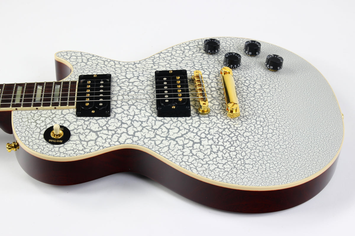 2025 Gibson Custom Shop Mod Shop 1958 Les Paul Standard Reissue WHITE CRACKLE Finish With Matching Headstock Gold Hardware ONE OF A KIND!