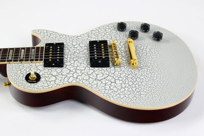 2025 Gibson Custom Shop Mod Shop 1958 Les Paul Standard Reissue WHITE CRACKLE Finish With Matching Headstock Gold Hardware ONE OF A KIND!