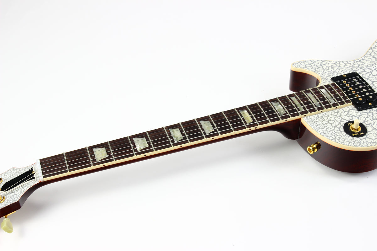 2025 Gibson Custom Shop Mod Shop 1958 Les Paul Standard Reissue WHITE CRACKLE Finish With Matching Headstock Gold Hardware ONE OF A KIND!