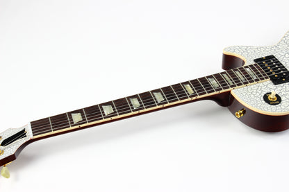 2025 Gibson Custom Shop Mod Shop 1958 Les Paul Standard Reissue WHITE CRACKLE Finish With Matching Headstock Gold Hardware ONE OF A KIND!