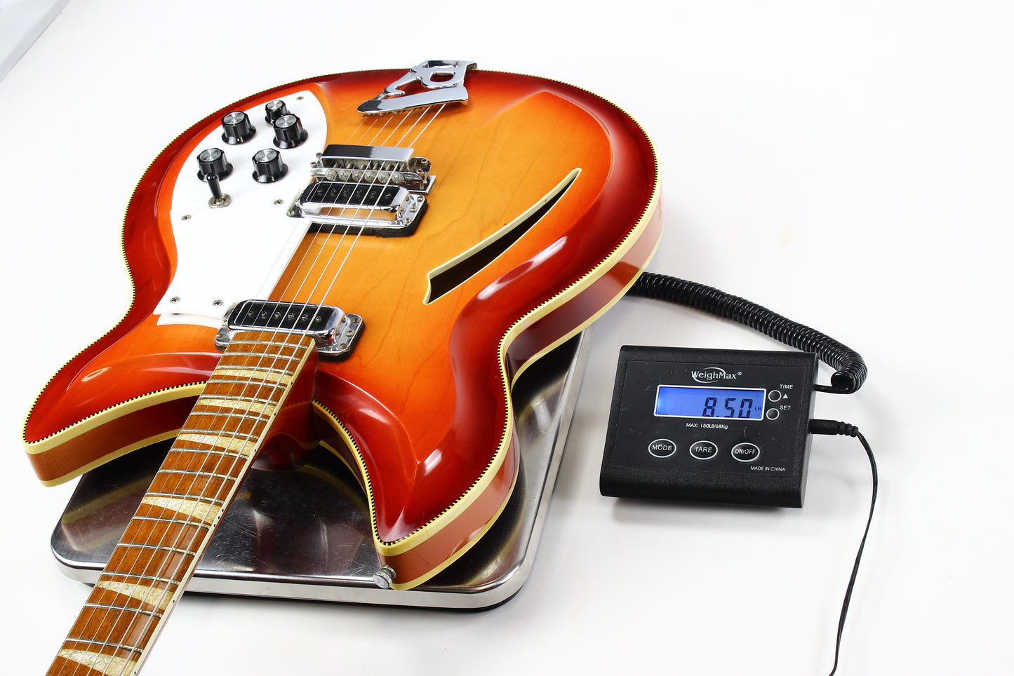 1969 Rickenbacker 381 Fireglo Sunburst German Carve VINTAGE GUITAR Checkerboard Binding!