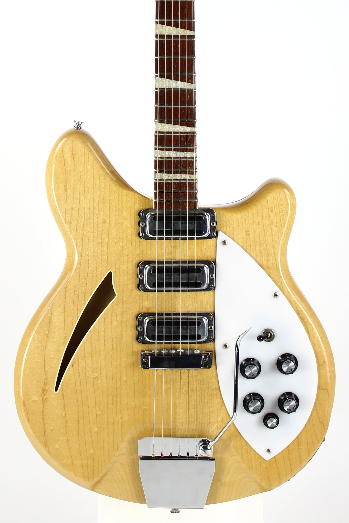 1969 Rickenbacker 375 Mapleglo Vintage Hollowbody Electric  w Original Case 3 Toaster Pickups!