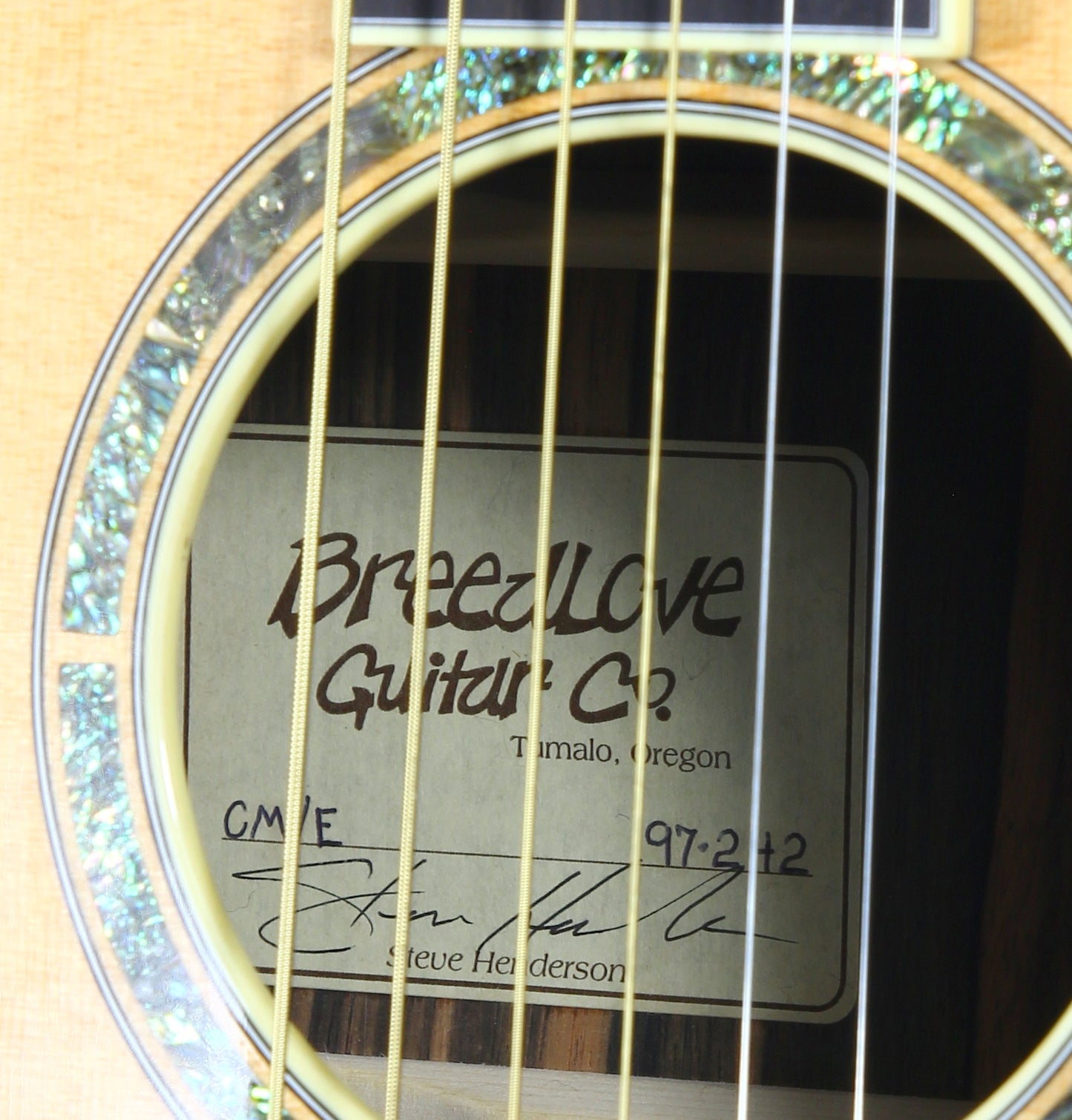 MINT! 1997 Breedlove Custom CM/E Striped Macassar Ebony Acoustic Guitar - Steve Henderson, Masterclass, Exotic!