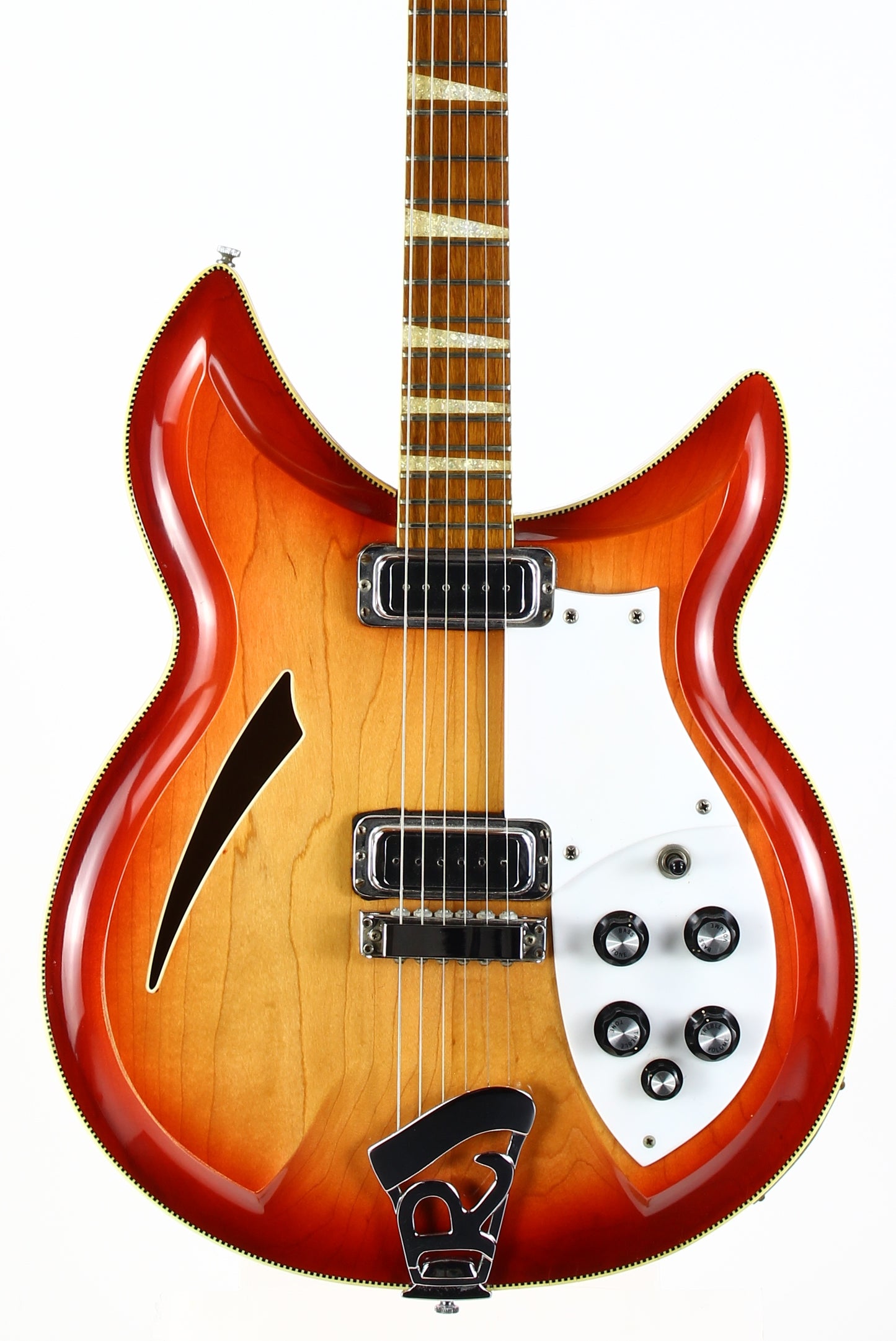 1969 Rickenbacker 381 Fireglo Sunburst German Carve VINTAGE GUITAR Checkerboard Binding!