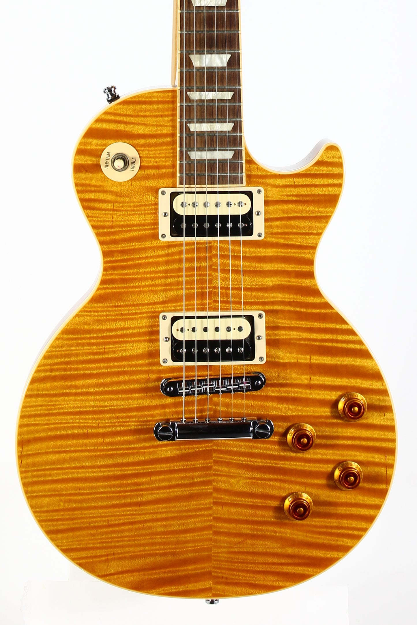 2013 Gibson Les Paul Standard PREMIUM PLUS Trans Amber Slash Pickups KILLER TOP!