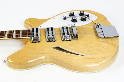1969 Rickenbacker 375 Mapleglo Vintage Hollowbody Electric  w Original Case 3 Toaster Pickups!