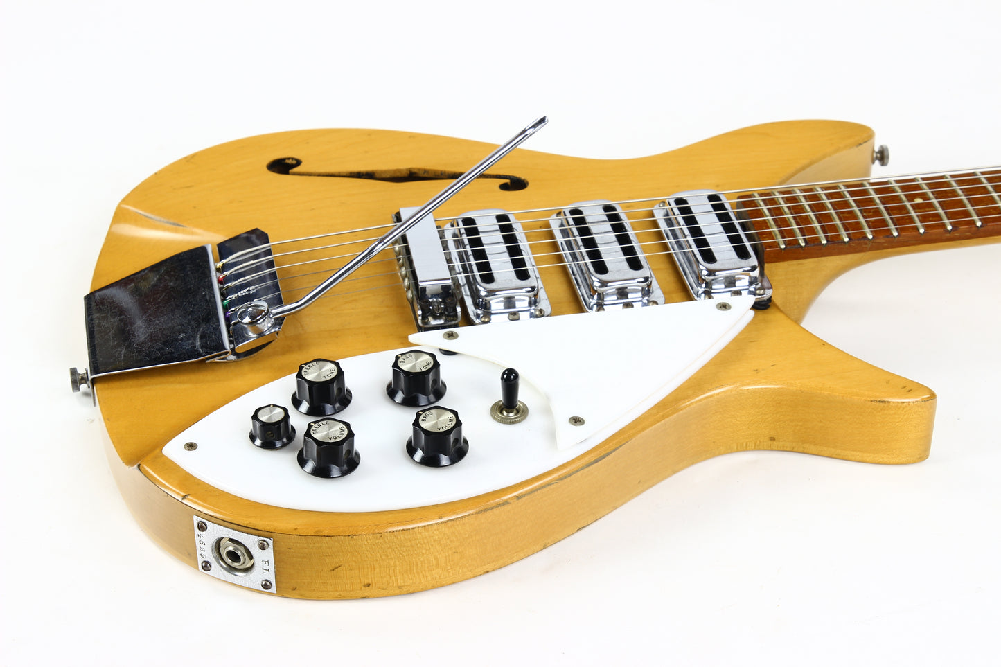 1966 Rickenbacker 325 Mapleglo Natural Vintage Electric Guitar w Original Case! John Lennon Beatles
