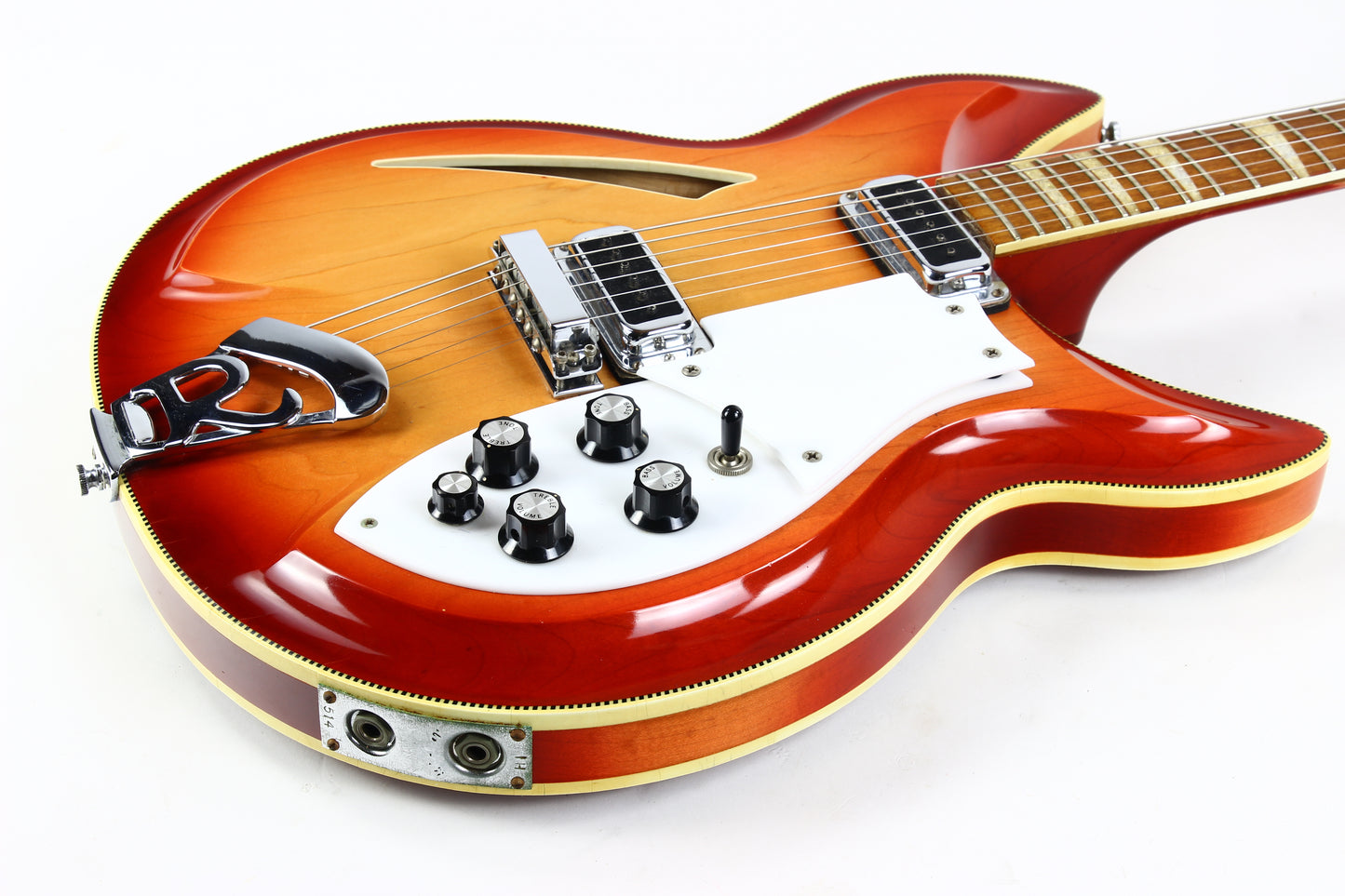 1969 Rickenbacker 381 Fireglo Sunburst German Carve VINTAGE GUITAR Checkerboard Binding!