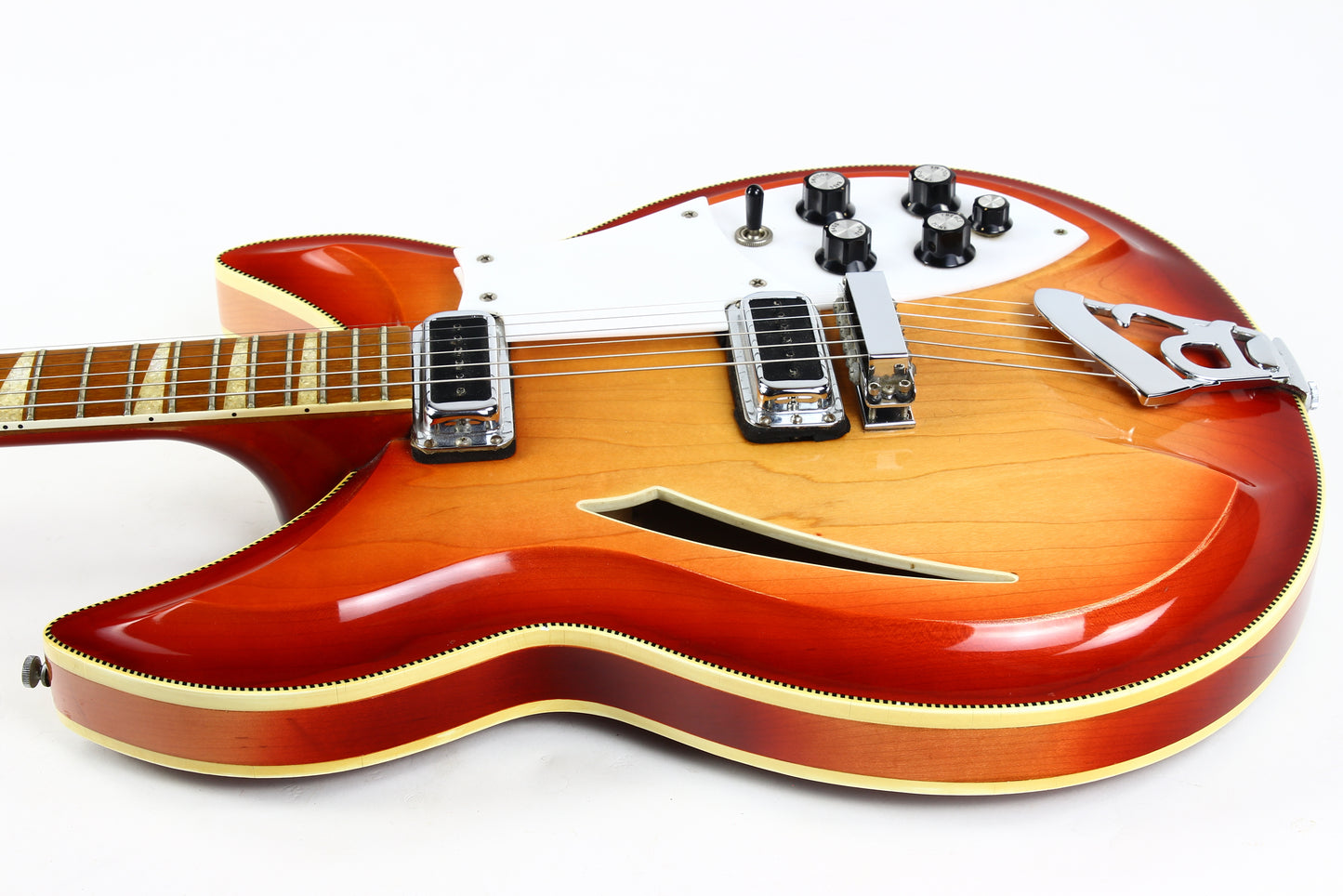 1969 Rickenbacker 381 Fireglo Sunburst German Carve VINTAGE GUITAR Checkerboard Binding!
