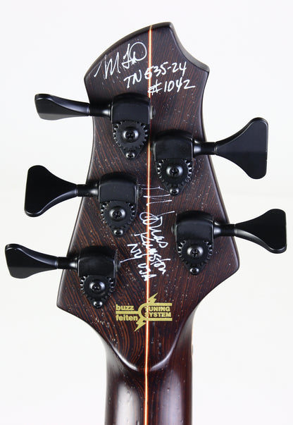 MTD Michael Tobias Designs Through Neck TN 535–24 Bass Kingston New York USA Five String Spalted Maple Bartolini Pickups