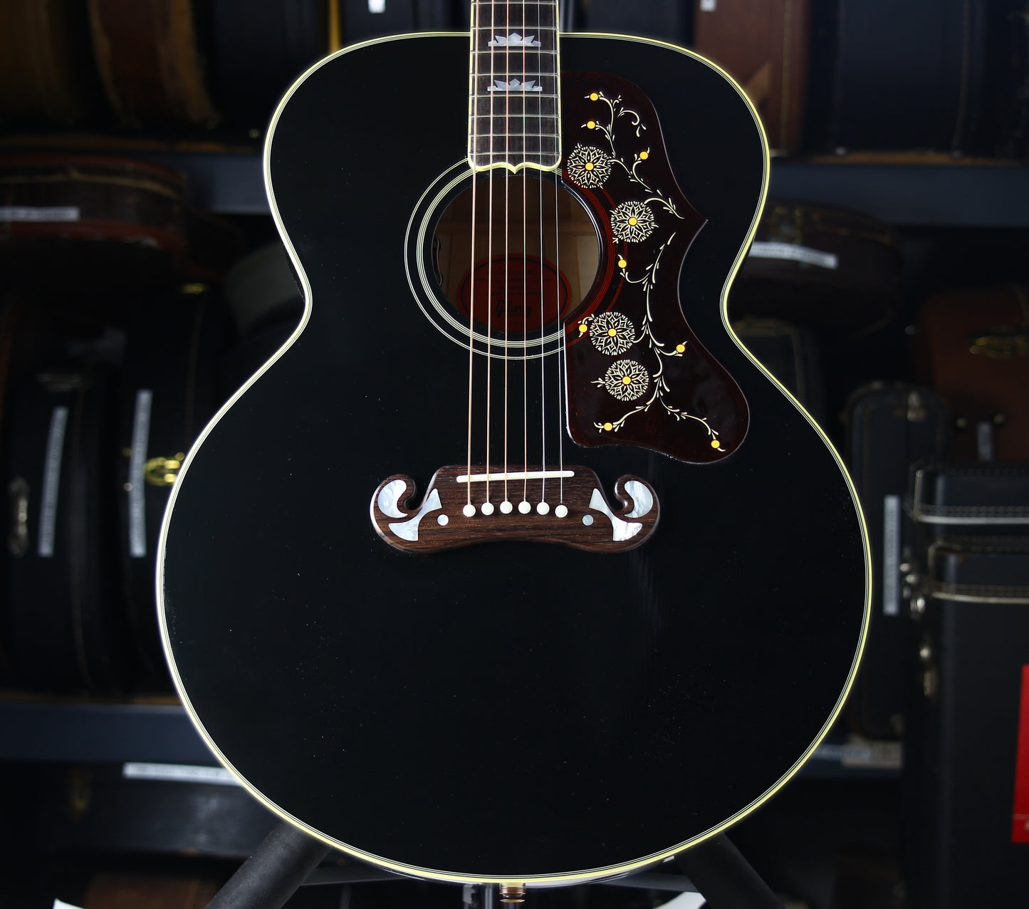 2024 Gibson Montana Elvis SJ-200 Ebony Black | Jumbo Acoustic Acoustic Guitar