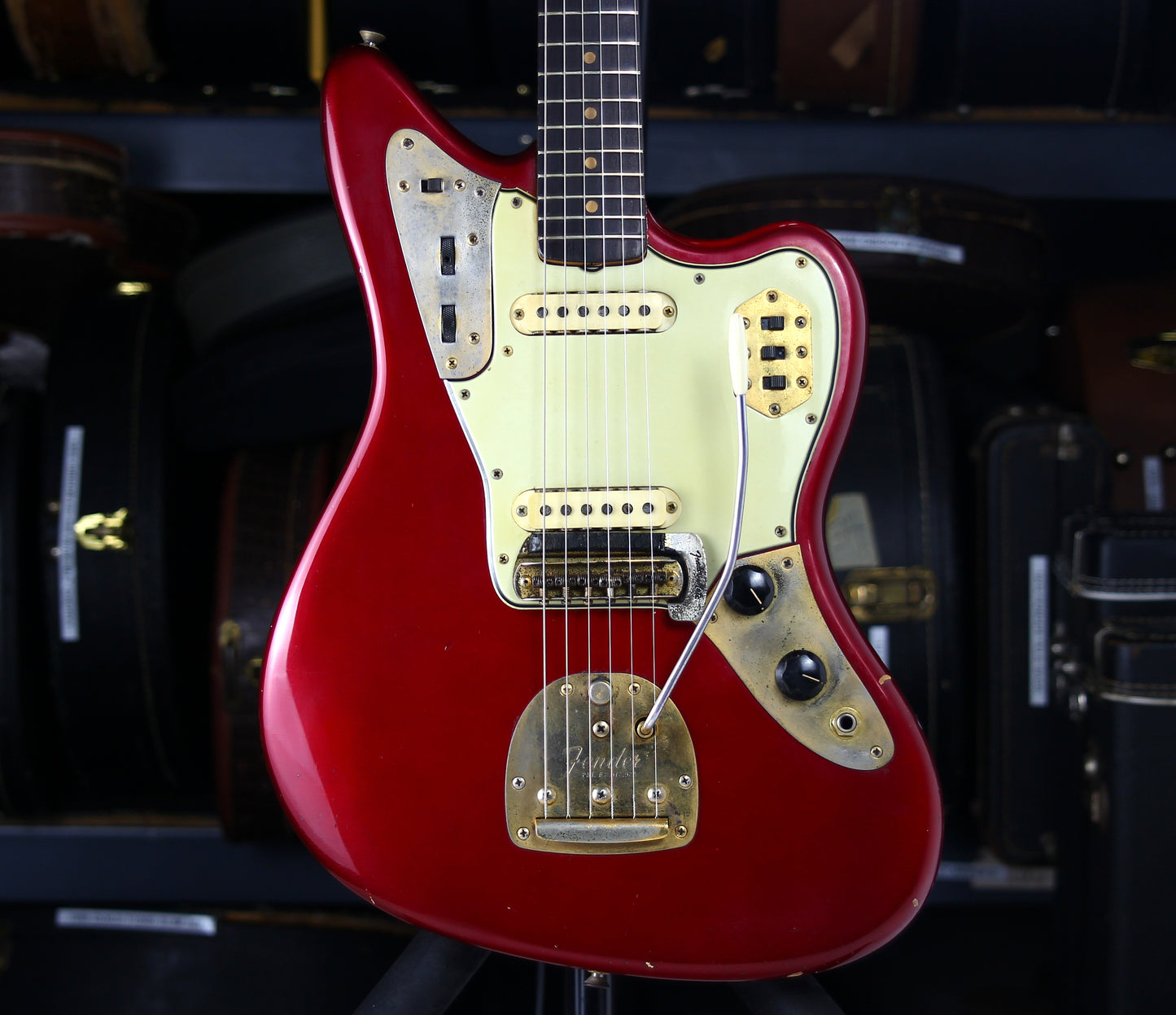 1964 Fender Jaguar Candy Apple Red | Gold Hardware  Pre-CBS, Clay Dots, One Owner!