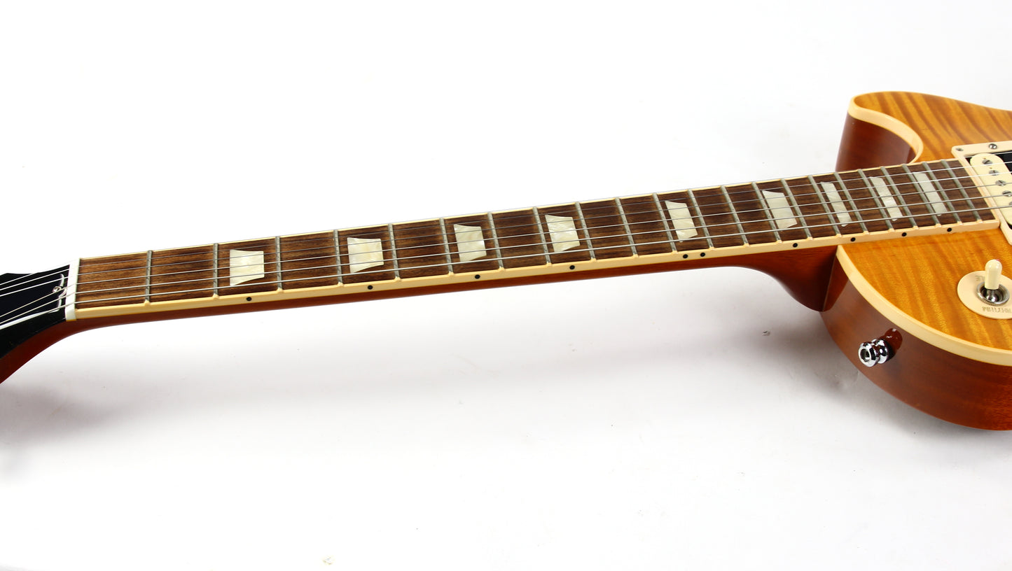 2013 Gibson Les Paul Standard PREMIUM PLUS Trans Amber Slash Pickups KILLER TOP!