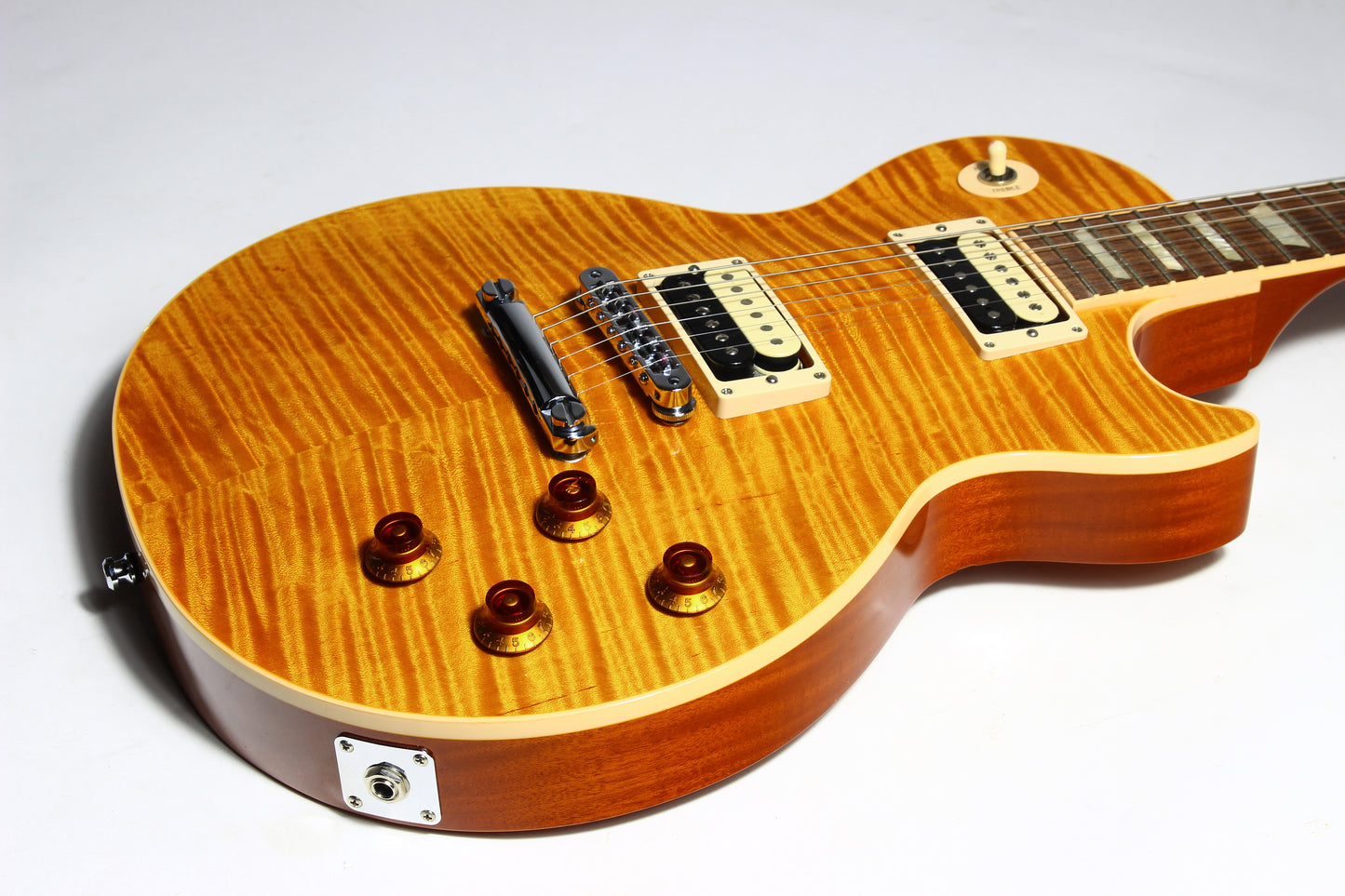 2013 Gibson Les Paul Standard PREMIUM PLUS Trans Amber Slash Pickups KILLER TOP!