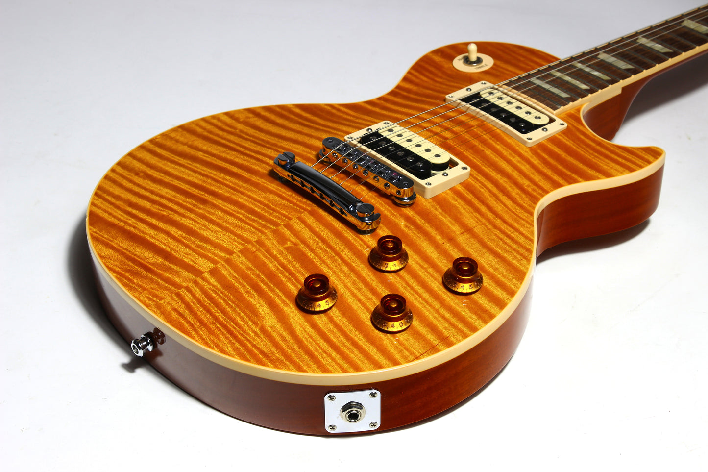 2013 Gibson Les Paul Standard PREMIUM PLUS Trans Amber Slash Pickups KILLER TOP!