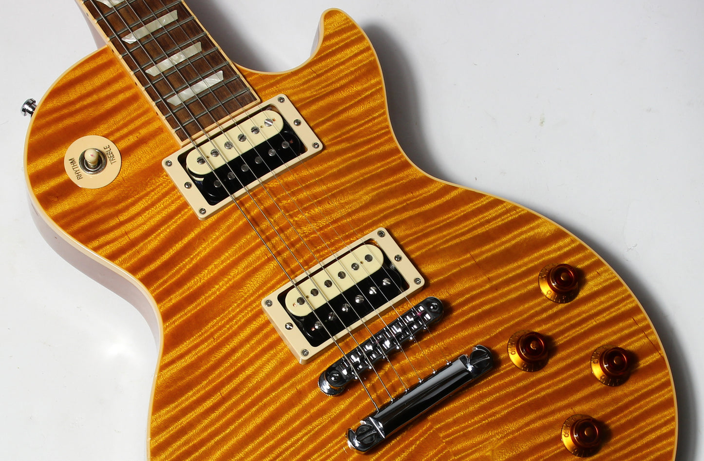 2013 Gibson Les Paul Standard PREMIUM PLUS Trans Amber Slash Pickups KILLER TOP!