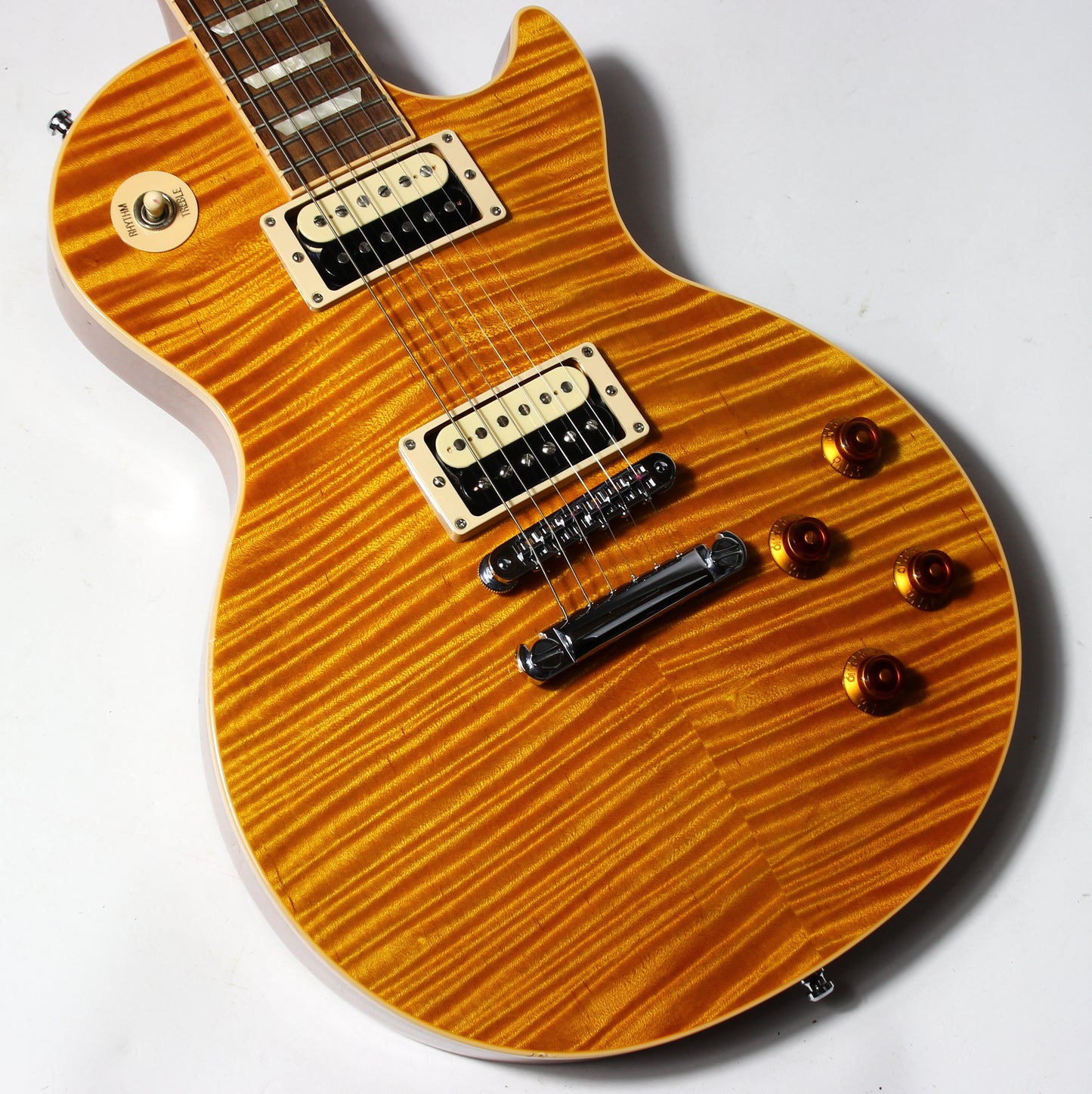 2013 Gibson Les Paul Standard PREMIUM PLUS Trans Amber Slash Pickups KILLER TOP!