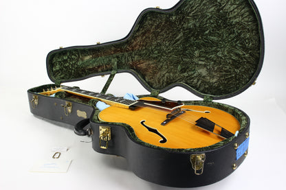 2005 Mark Campellone Deluxe Series 17 Inch Fine Archtop Guitar w Floating Pickup Natural Finish Made In USA