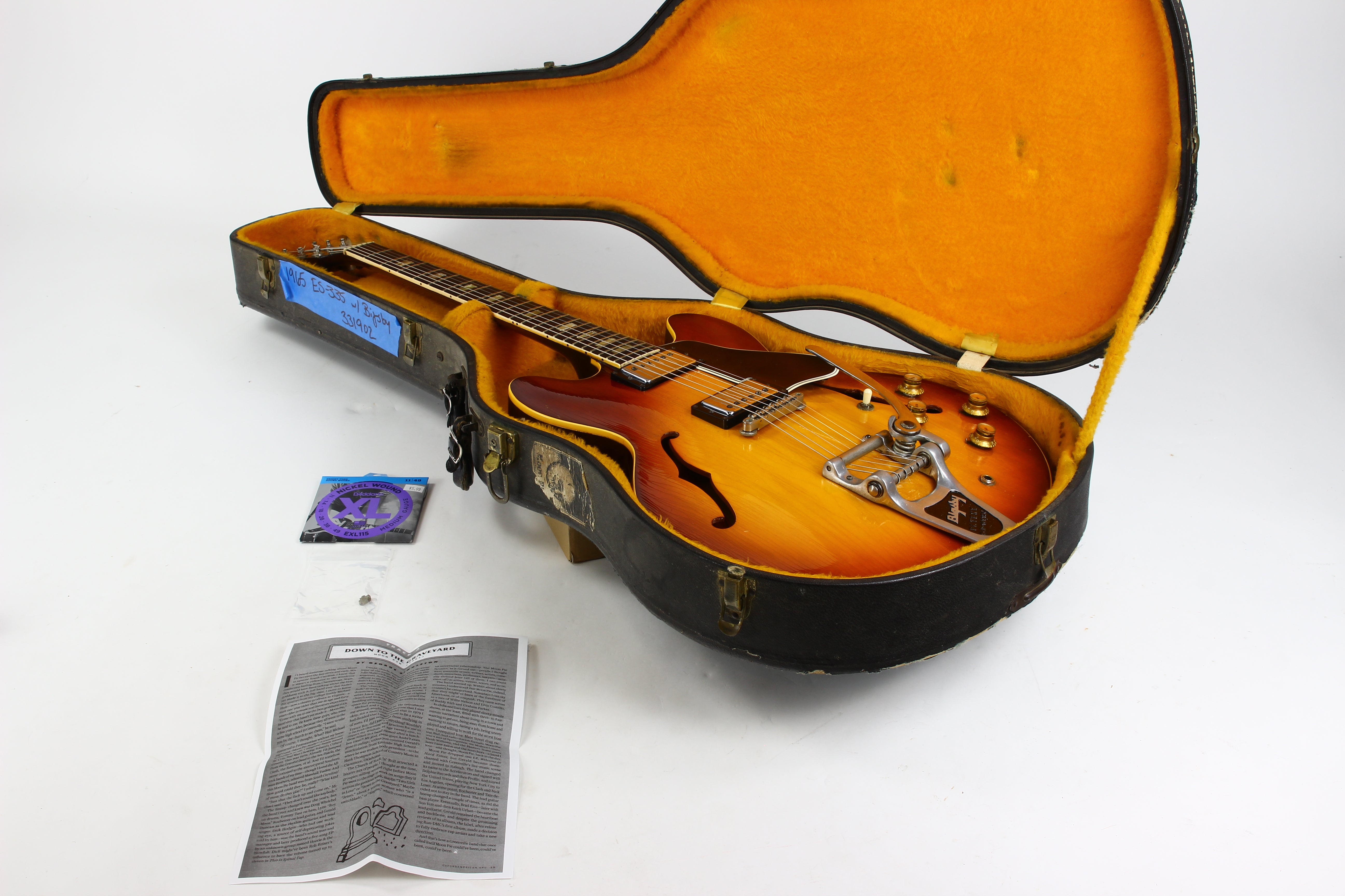 1965 Gibson ES-335 TD Vintage Semi Hollow Guitar WIDE NUT Factory