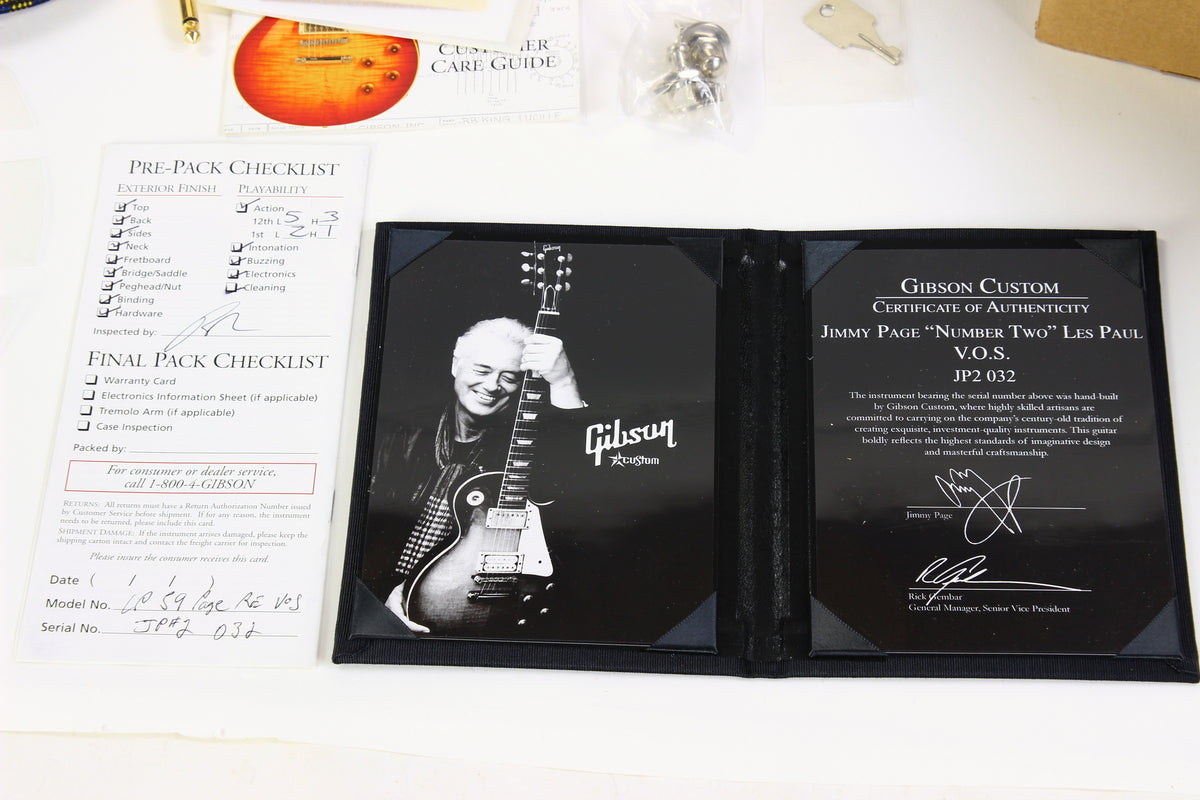 2009 Gibson Custom Shop Jimmy Page Number Two #2 1959 Les Paul Standard Reissue 59 VOS Signature Model