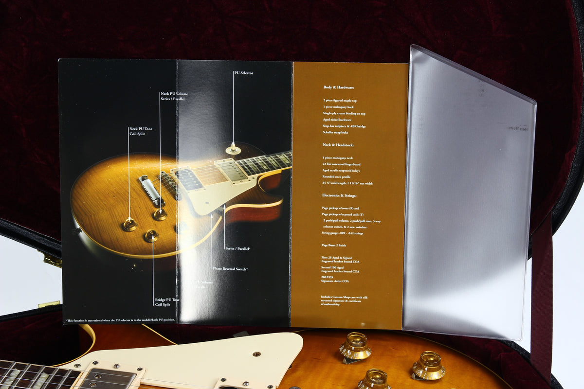 2009 Gibson Custom Shop Jimmy Page Number Two #2 1959 Les Paul Standard Reissue 59 VOS Signature Model