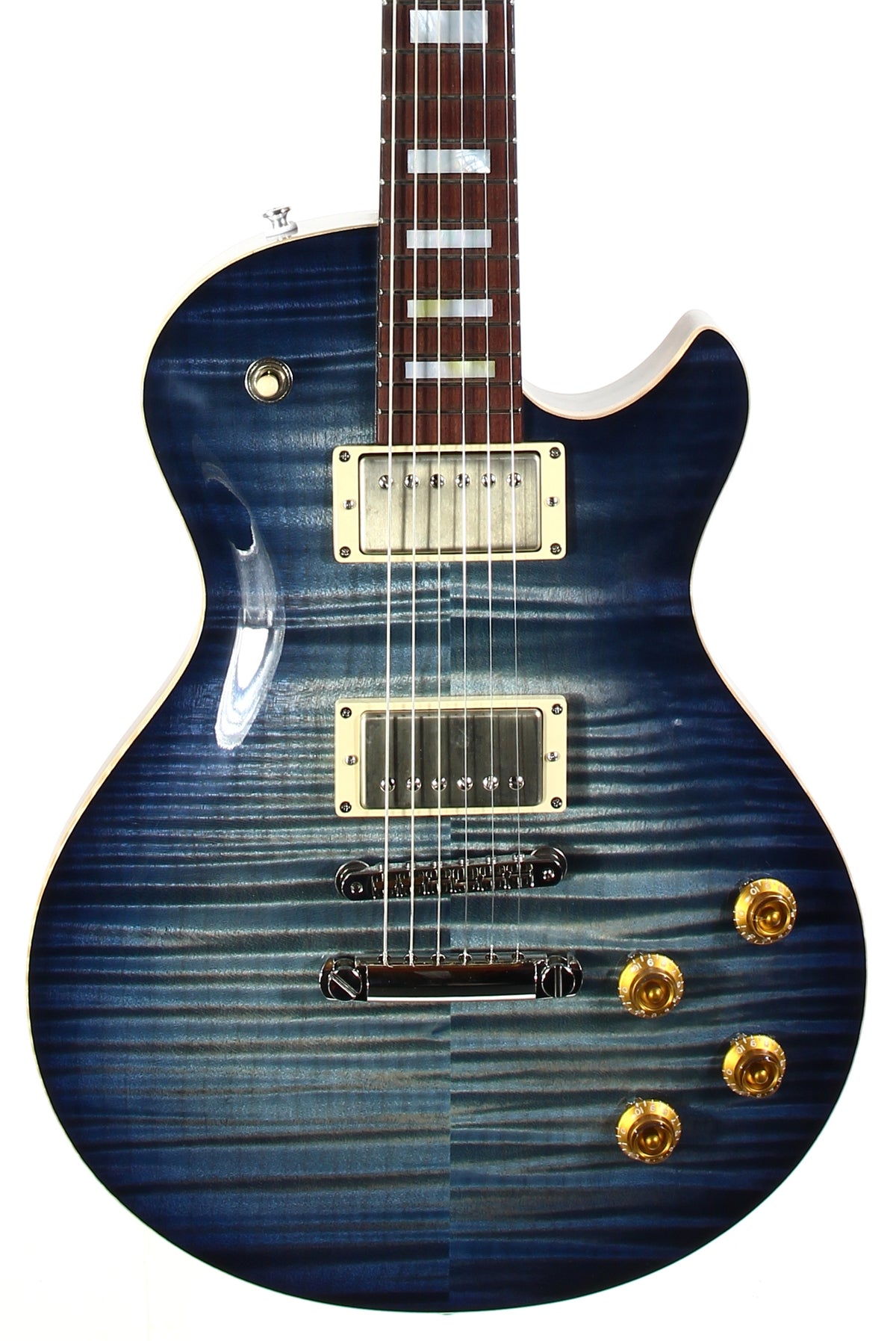 2026 Patrick James Eggle Macon SC Single Cutaway Guitar Blue Denim Burst