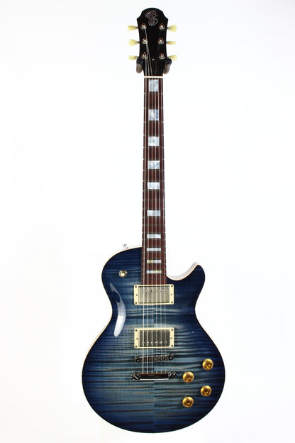 2026 Patrick James Eggle Macon SC Single Cutaway Guitar Blue Denim Burst