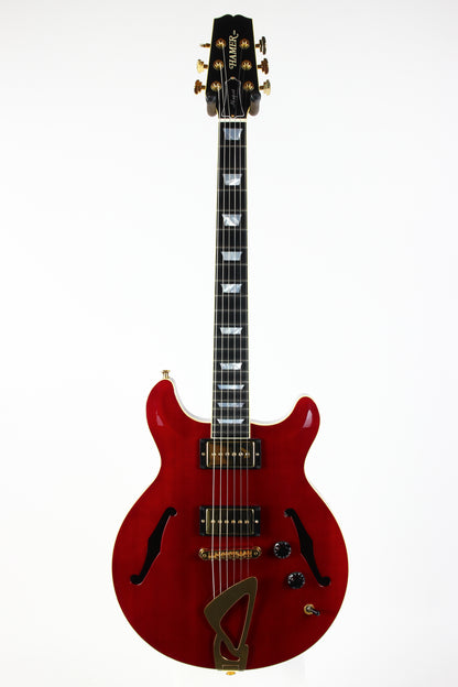 2001 Hamer USA Newport Pro Custom Ruby Red Jazz with Trapeze Tailpiece!