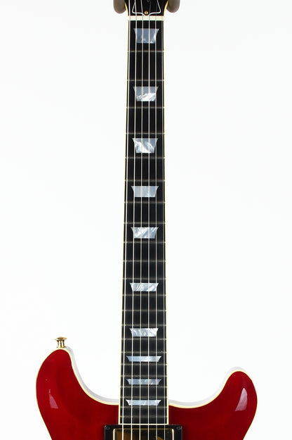 2001 Hamer USA Newport Pro Custom Ruby Red Jazz with Trapeze Tailpiece!