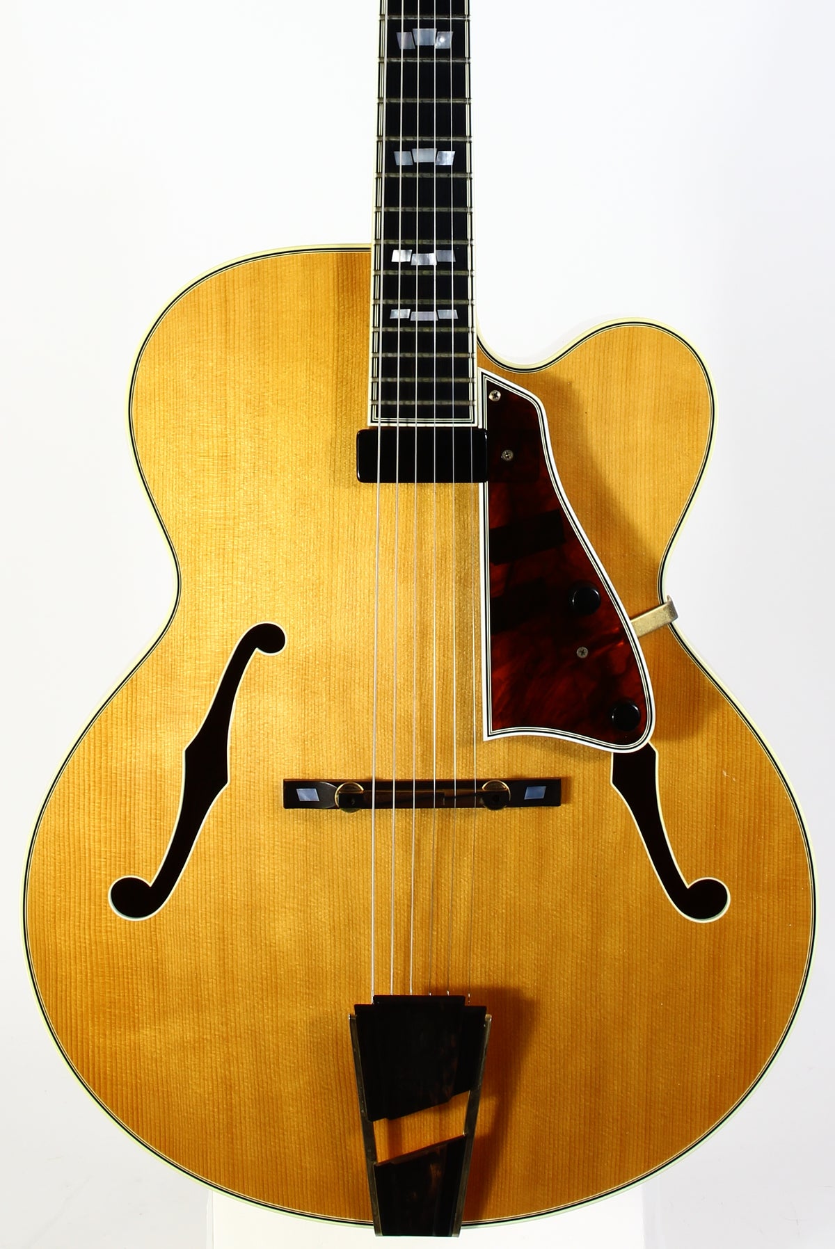 2005 Mark Campellone Deluxe Series 17 Inch Fine Archtop Guitar w Floating Pickup Natural Finish Made In USA