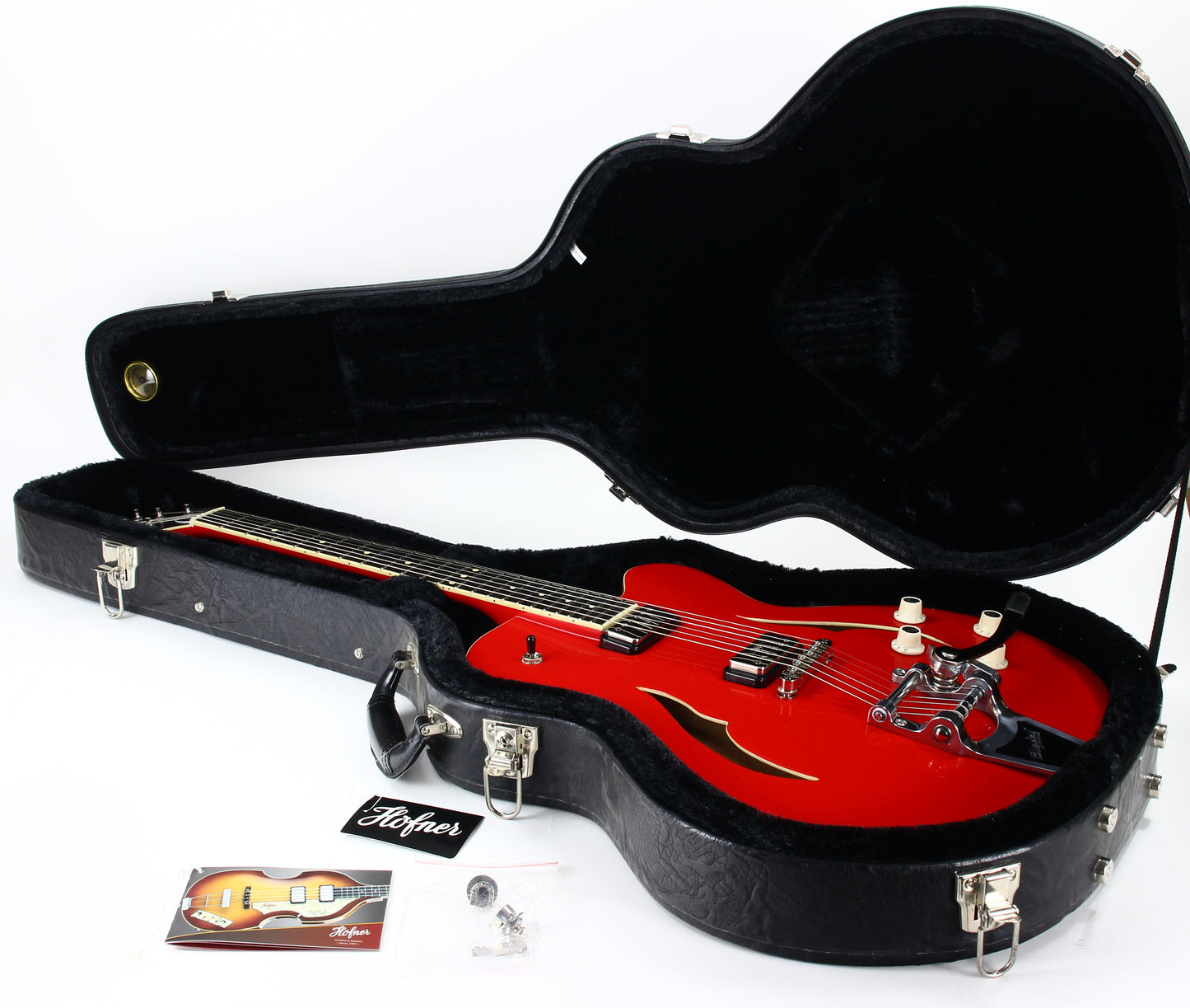 2014 Hofner HVSC-R Verythin Single Cut Red | Semi-Hollow, Minty, Original Hard Case