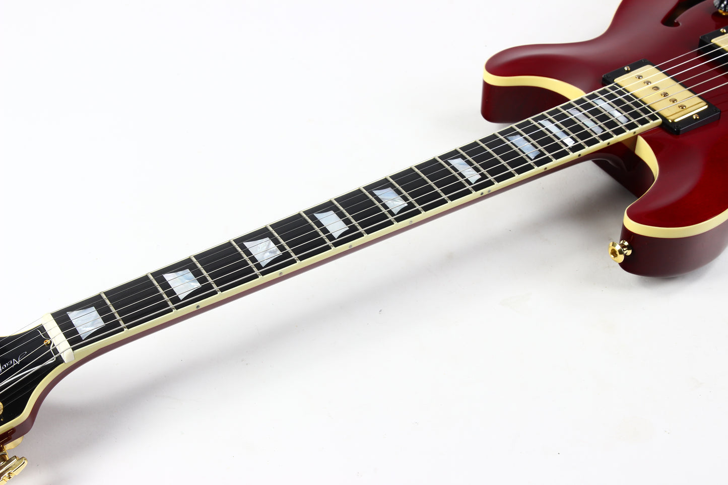 2001 Hamer USA Newport Pro Custom Ruby Red Jazz with Trapeze Tailpiece!