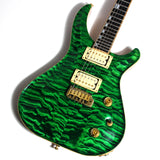 *SOLD*  2003 McNaught DTM Phoenix Rising Custom Diamond Set Thru Neck Electric Guitar - KILLER QUILT!