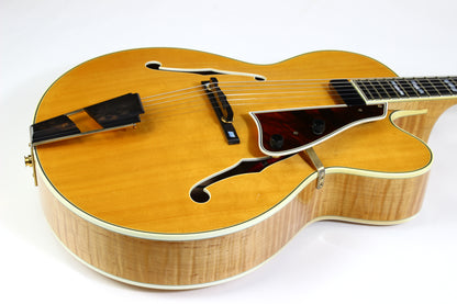 2005 Mark Campellone Deluxe Series 17 Inch Fine Archtop Guitar w Floating Pickup Natural Finish Made In USA