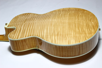 2005 Mark Campellone Deluxe Series 17 Inch Fine Archtop Guitar w Floating Pickup Natural Finish Made In USA