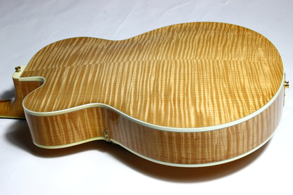 2005 Mark Campellone Deluxe Series 17 Inch Fine Archtop Guitar w Floating Pickup Natural Finish Made In USA