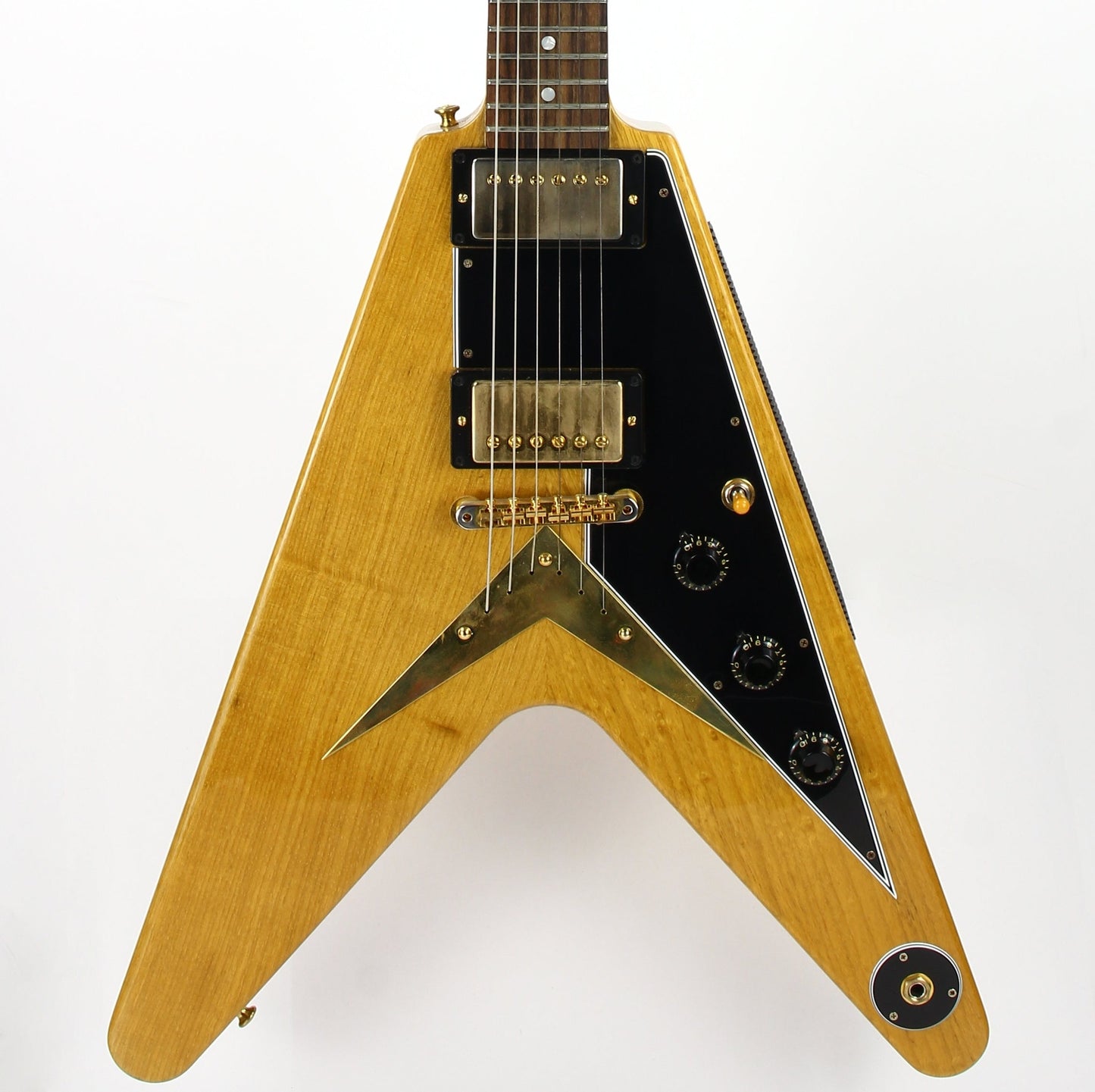 2022 Gibson Custom Shop Historic 1958 Korina '58 Flying V Reissue - Natural, Black Pickguard, SUPER LIGHT!