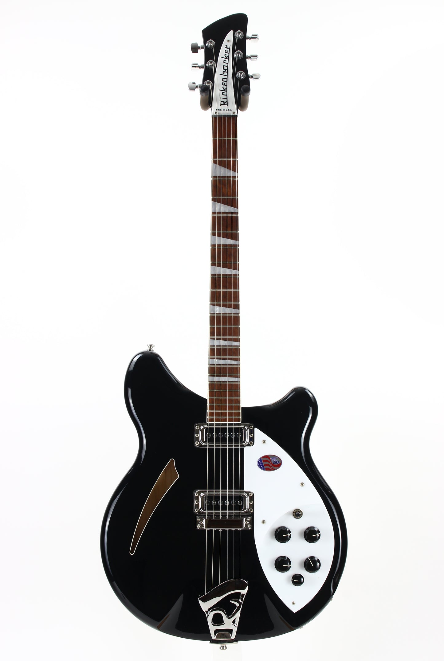 2021 Rickenbacker 360 JG Jetglo Black Semi-Hollow 6-String Guitar