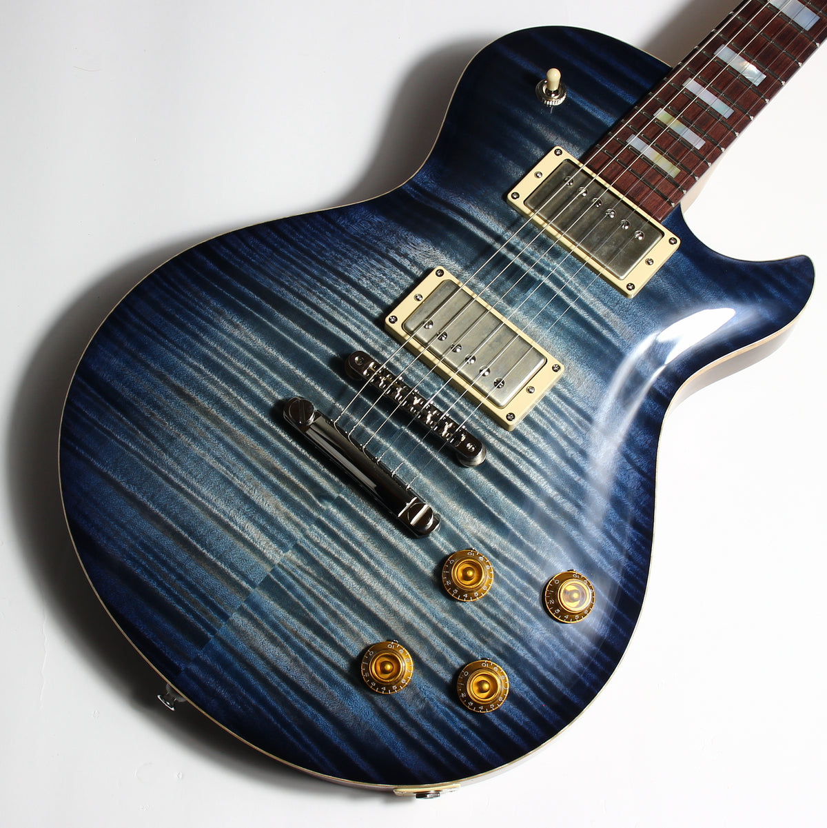2026 Patrick James Eggle Macon SC Single Cutaway Guitar Blue Denim Burst