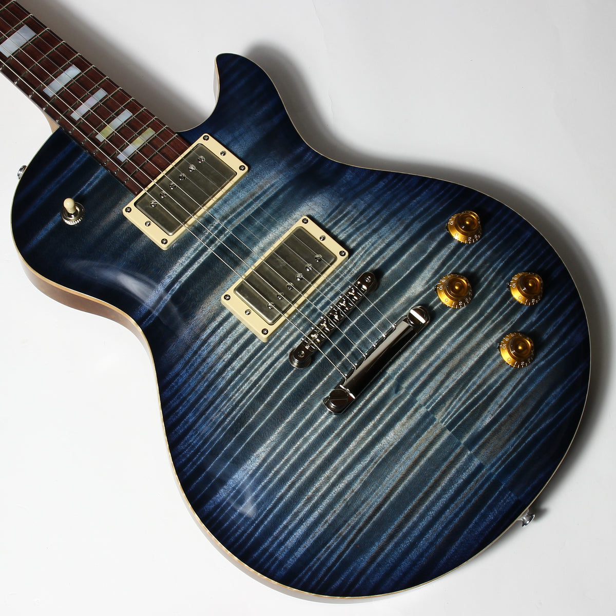 2026 Patrick James Eggle Macon SC Single Cutaway Guitar Blue Denim Burst