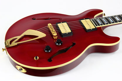 2001 Hamer USA Newport Pro Custom Ruby Red Jazz with Trapeze Tailpiece!