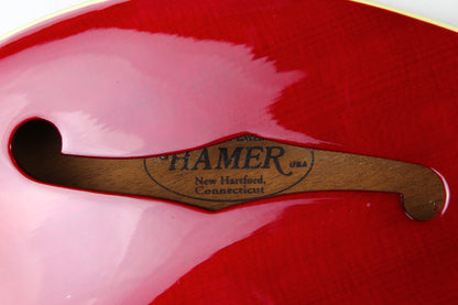 2001 Hamer USA Newport Pro Custom Ruby Red Jazz with Trapeze Tailpiece!