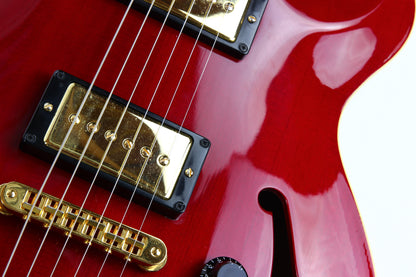 2001 Hamer USA Newport Pro Custom Ruby Red Jazz with Trapeze Tailpiece!