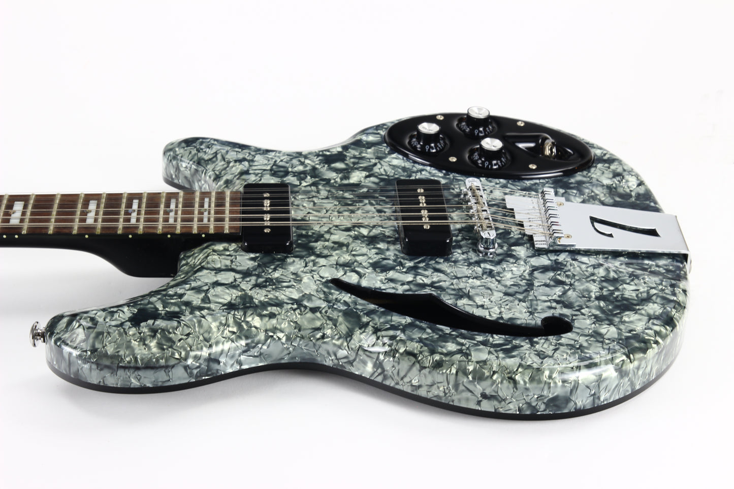 Italia Rimini 12 String Electric Guitar Grey Pearloid