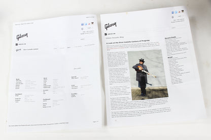 Gibson Custom Shop ELVIS COSTELLO L- Century of Progress 2007 Signed Label, Songwriter Series