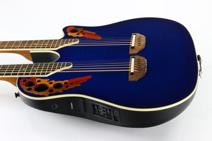 1970s Ovation CSE225 Celebrity Double Neck Guitar | Uncommon Blue Burst Finish