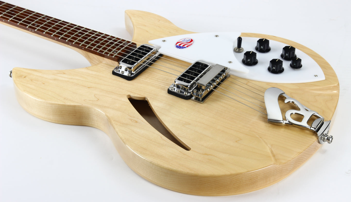 2021 Rickenbacker 330 MG Mapleglo | Semi Hollow Electric Guitar Natural