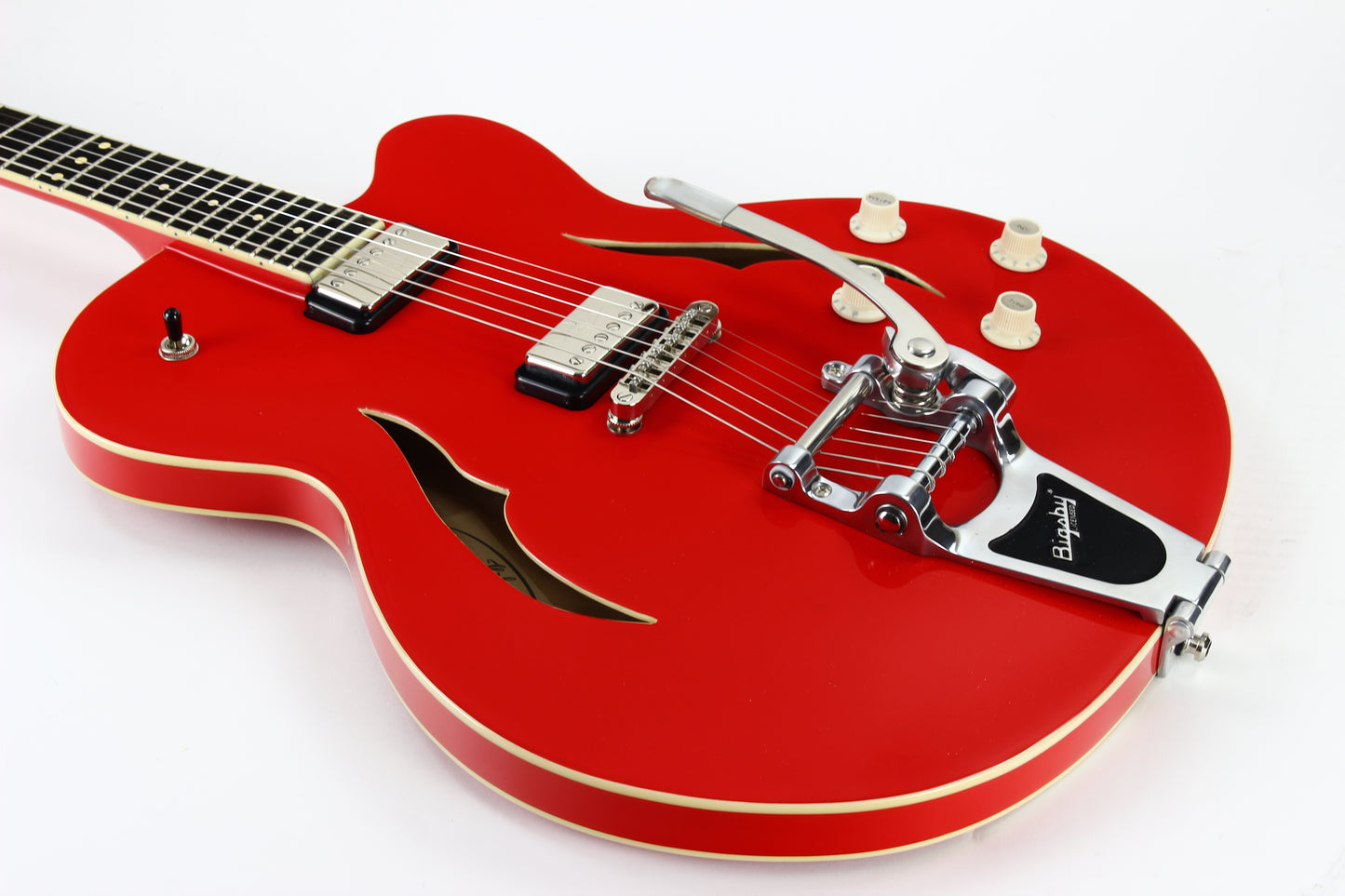 2014 Hofner HVSC-R Verythin Single Cut Red | Semi-Hollow, Minty, Original Hard Case