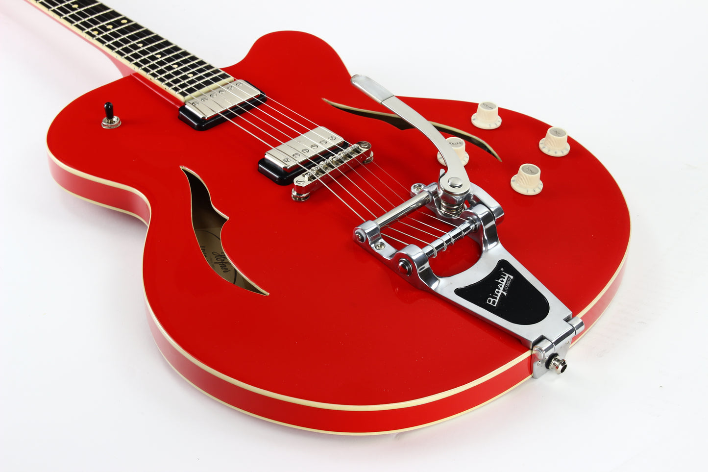 2014 Hofner HVSC-R Verythin Single Cut Red | Semi-Hollow, Minty, Original Hard Case