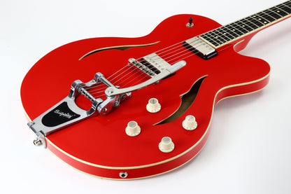 2014 Hofner HVSC-R Verythin Single Cut Red | Semi-Hollow, Minty, Original Hard Case